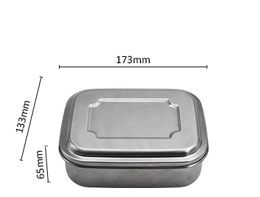 Reusable Stainless Metal Food Container Kids or Adults Leakproof Stainless Steel Lunch Box