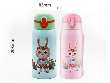 Hot Sale Cute 550ml double wall insulate metal 304 stainless steel water bottle for kids