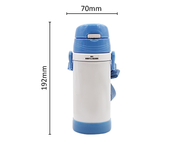 12 oz vacuum insulated stainless steel kids drink bottle with straw