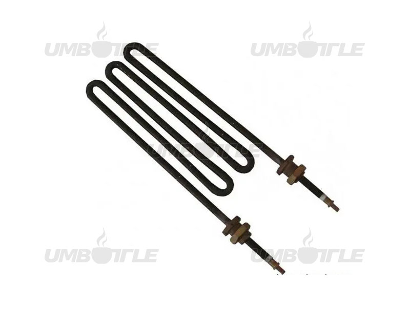 What are the common types of heating elements used in heated cups?