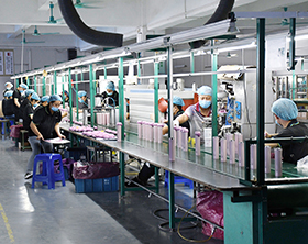 Busy assembly line